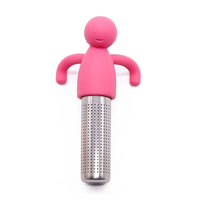 硅膠小人茶漏，不銹鋼茶濾泡茶器_硅膠用品