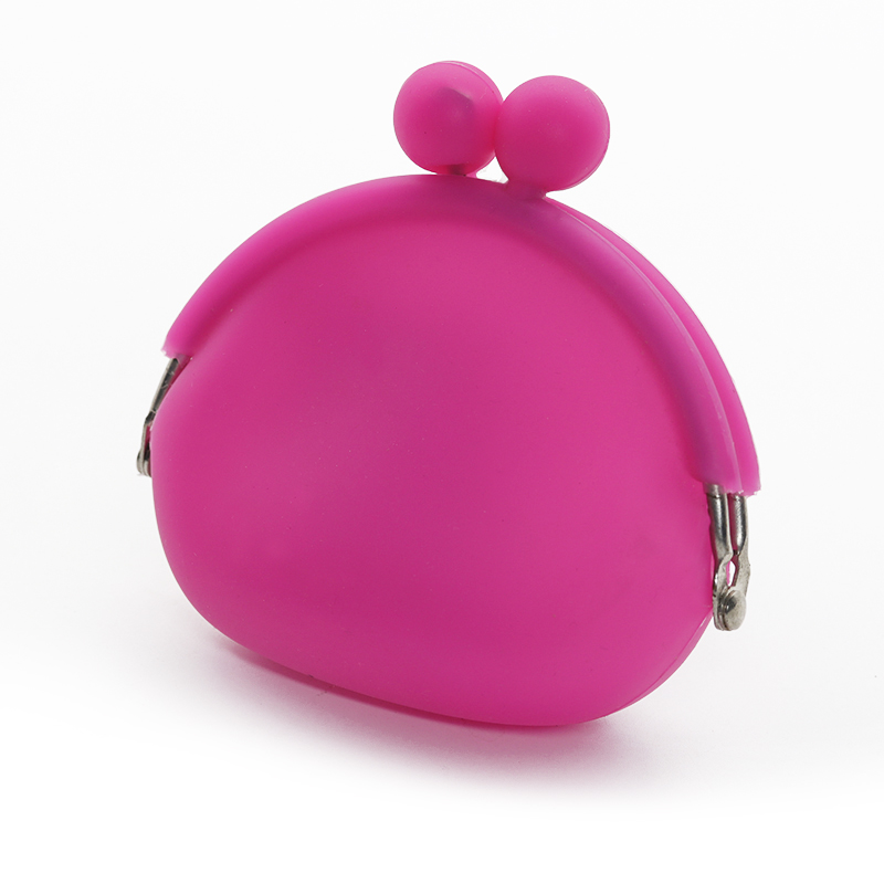 軟面搭扣扣硅膠零錢包，純色硅膠錢包_硅膠禮品