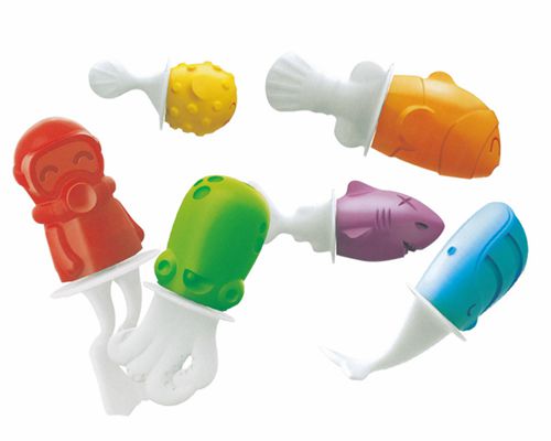 海洋魚硅膠冰棍模具，DIY雪糕自制器-硅膠廚具