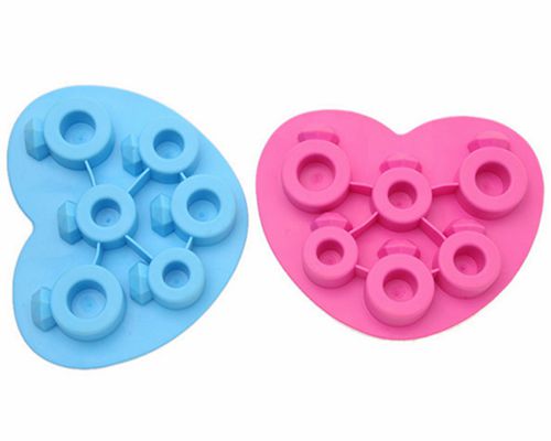 硅膠心形冰格模，鉆戒創(chuàng)意冰格模具-硅膠廚具